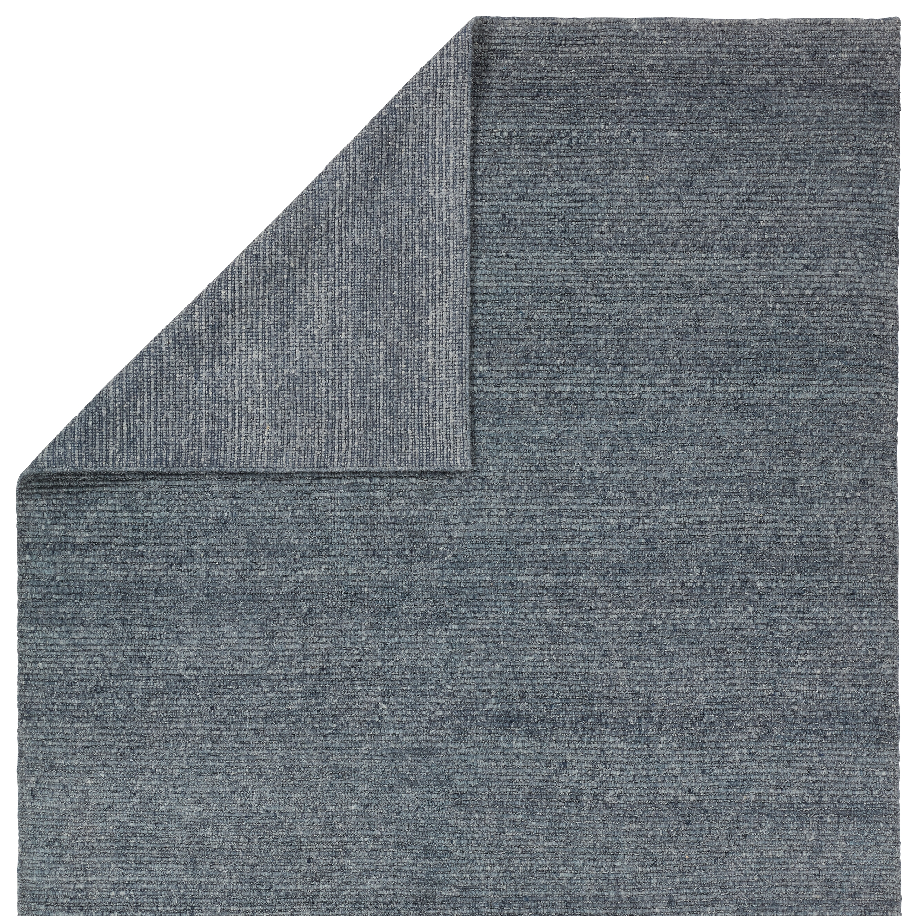 Jal SIC02 Handmade Solid Blue Area Rug (8'x10') - Image 2