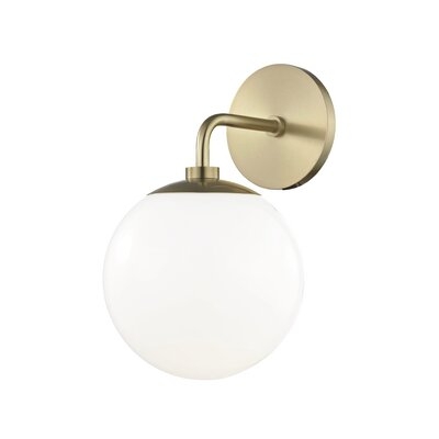 Hendrix 1 - Light 60W Armed Dimmable Aged Brass Armed Sconce - Image 0
