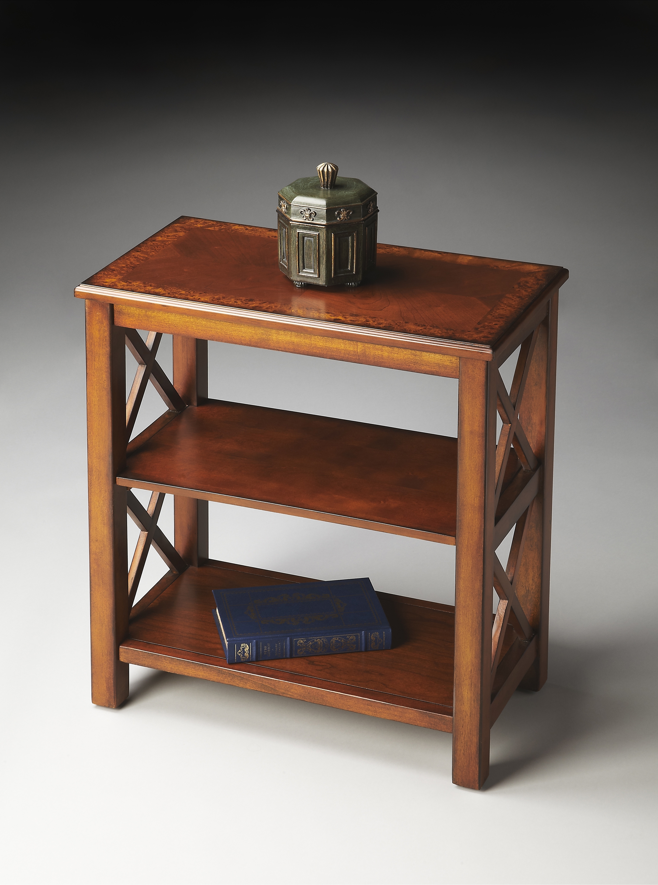 Vance Olive Ash Bookcase - Image 2