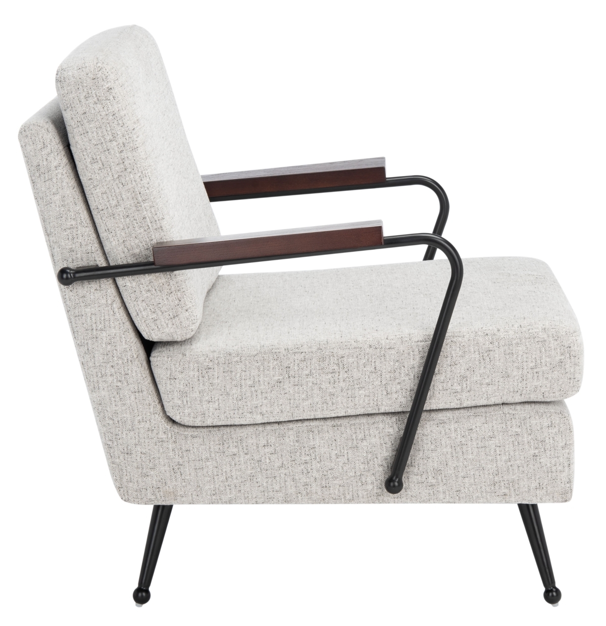 Lohan Arm Chair - Light Grey / Gold - Safavieh - Image 7