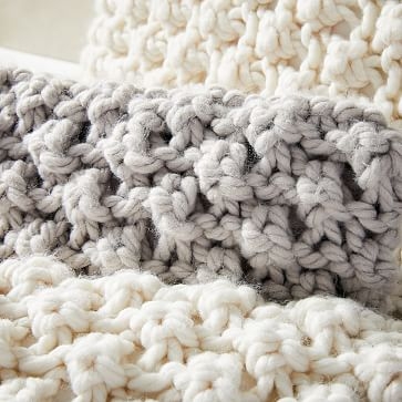 Bobble Knit Pillow Case, Natural, 12"x21" - Image 1