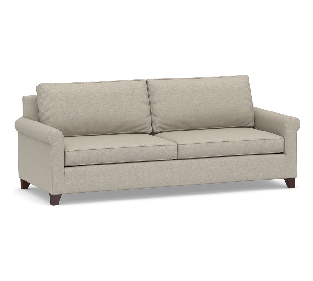 Cameron Roll Arm Upholstered Deep Seat Grand Sofa 2-Seater 98", Polyester Wrapped Cushions, Performance Boucle Fog - Image 0