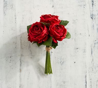 Faux Red Rose Bouquet, One - Image 0