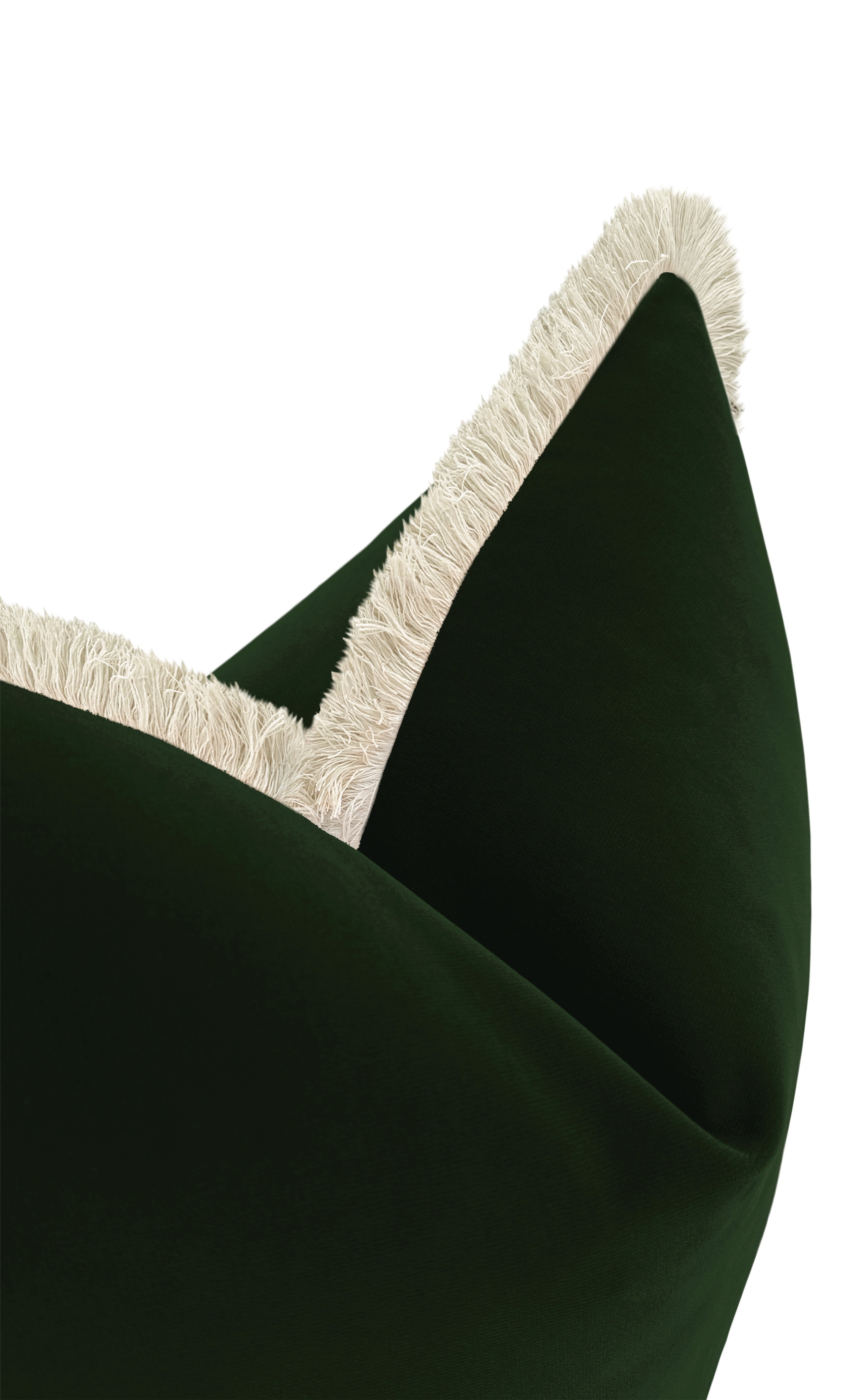 SIGNATURE VELVET // FERN + FRINGE - 20" X 20" / Natural Fringe - Image 0