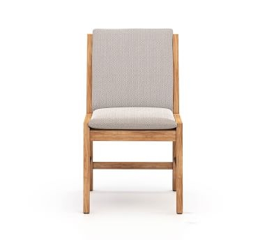 Pratchett FSC(R) Teak Dining Chair, Natural with Charcoal Cushion - Image 3