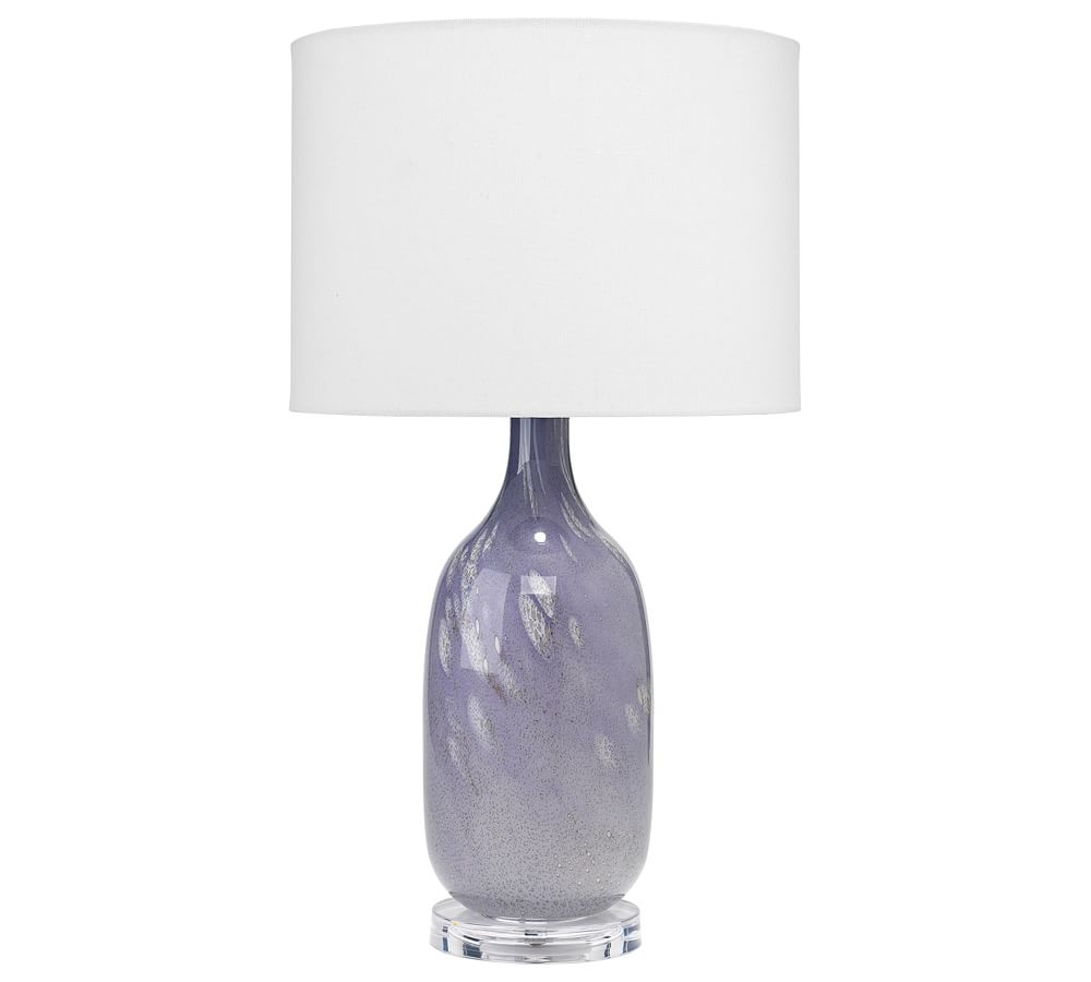 Benicia Glass Table Lamp, Lavender - Image 0