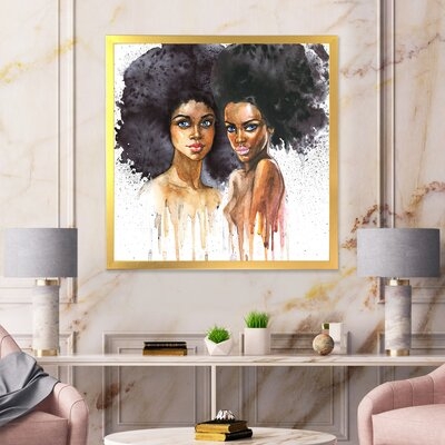 FDP35679_Portrait Of Two African American Women - Modern Canvas Wall Art Print - Image 0