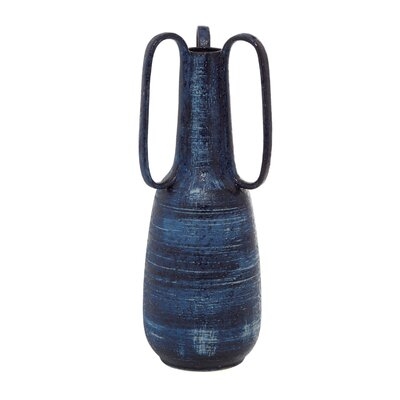 2 Piece Elisabeth Blue 17" Indoor / Outdoor Ceramic Table Vase Set - Image 0