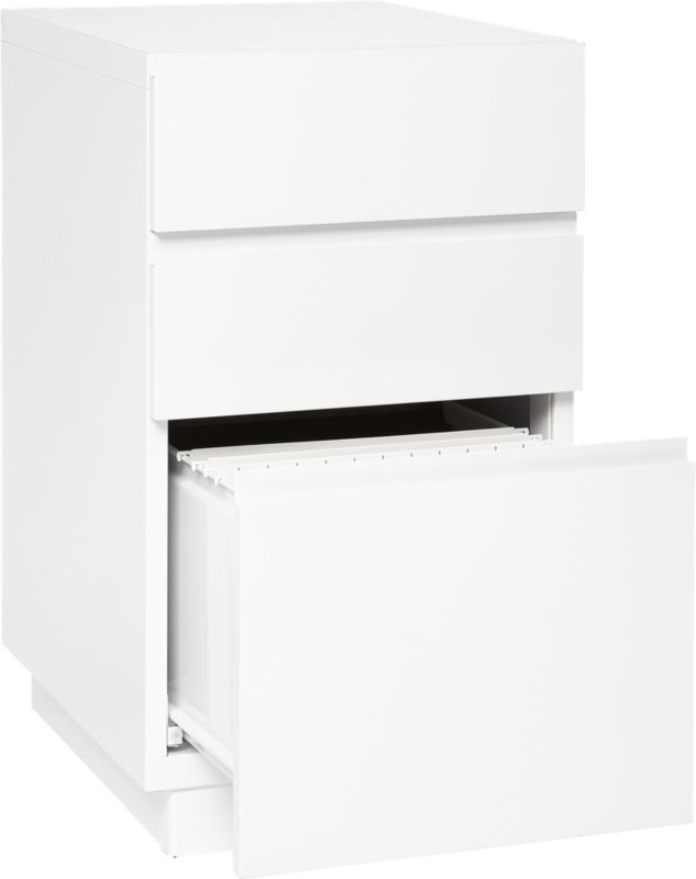 Hudson 3-Drawer White File Cabinet - Image 3