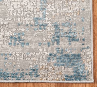 Liyah Rug, 7.6 x 9.6', Ivory/Blue - Image 4