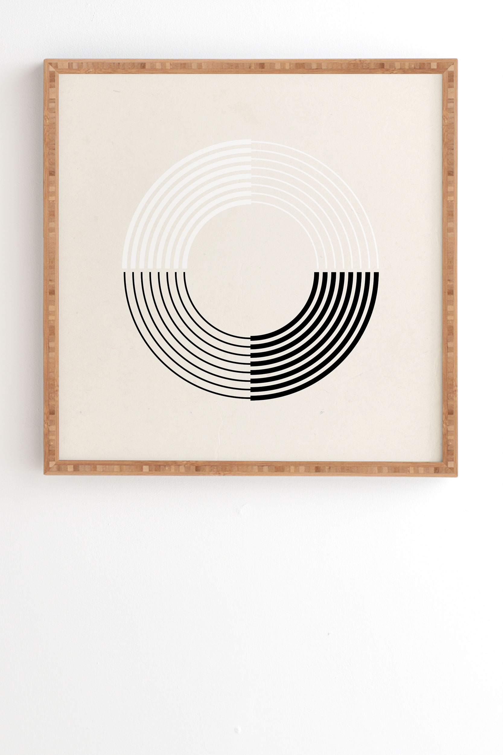 Coil Ii by Rose Beck - Framed Wall Art Bamboo 12" x 12" - Image 1