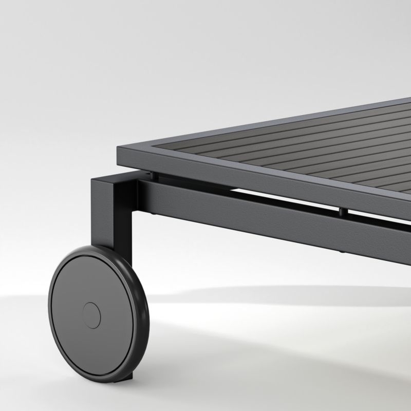 Alfresco Replacement Charcoal Grey Sunbrella ® Outdoor Chaise Lounge Cushion - Image 4