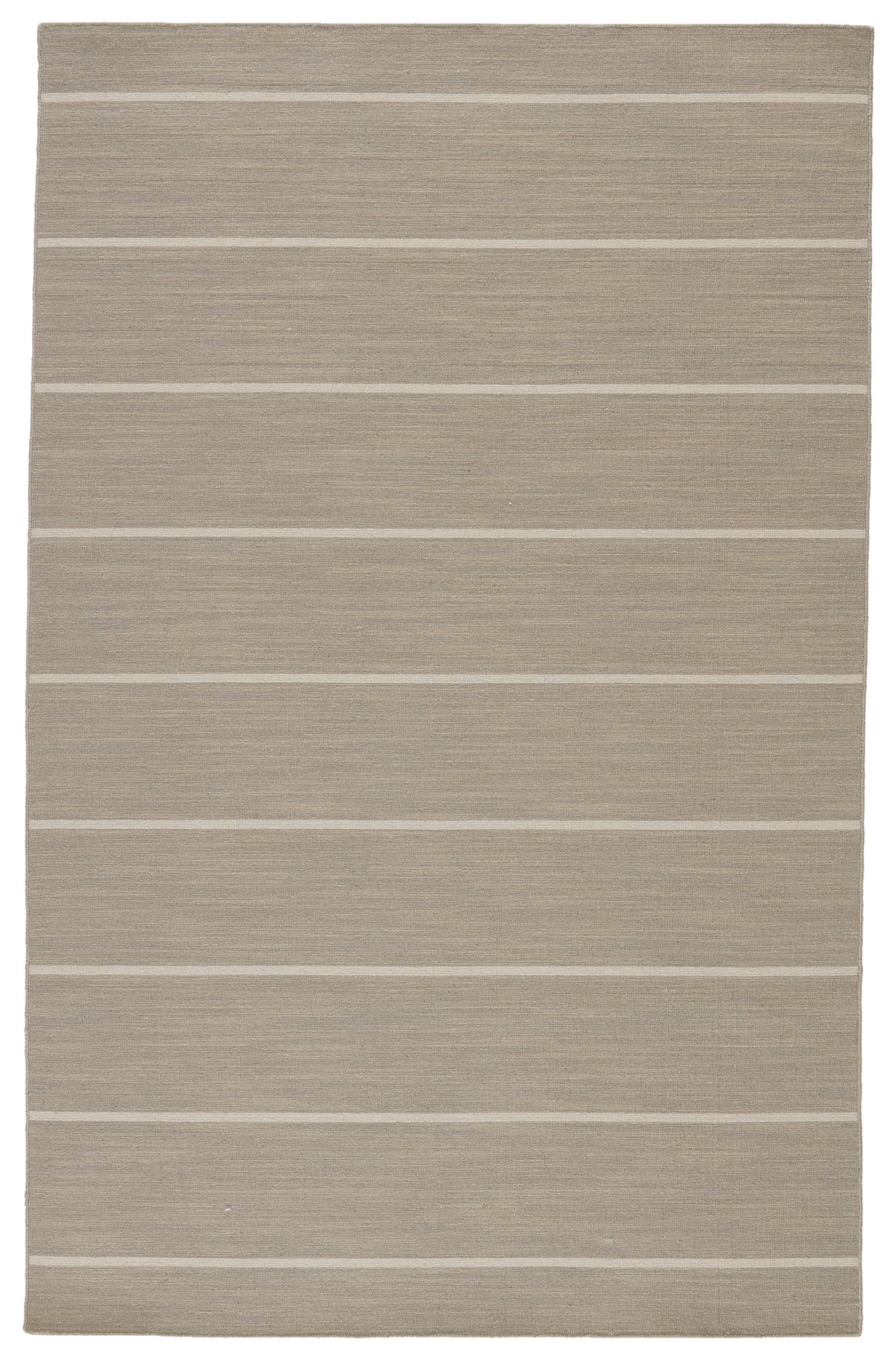 Cape Cod Handmade Stripe Gray/ White Area Rug (9' X 12') - Image 0