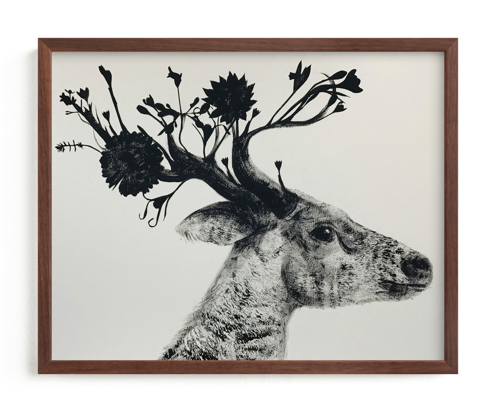 Flower Stag Limited Edition Fine Art Print 2 - Image 0