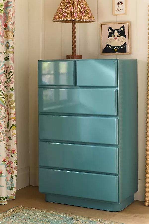 Wright Lacquer Tallboy Dresser - Image 0