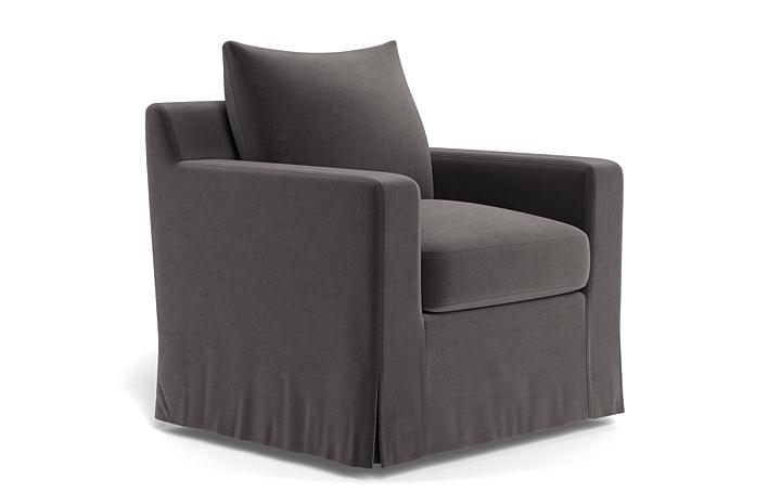 Sloan Slipcovered Swivel Chair - Image 1