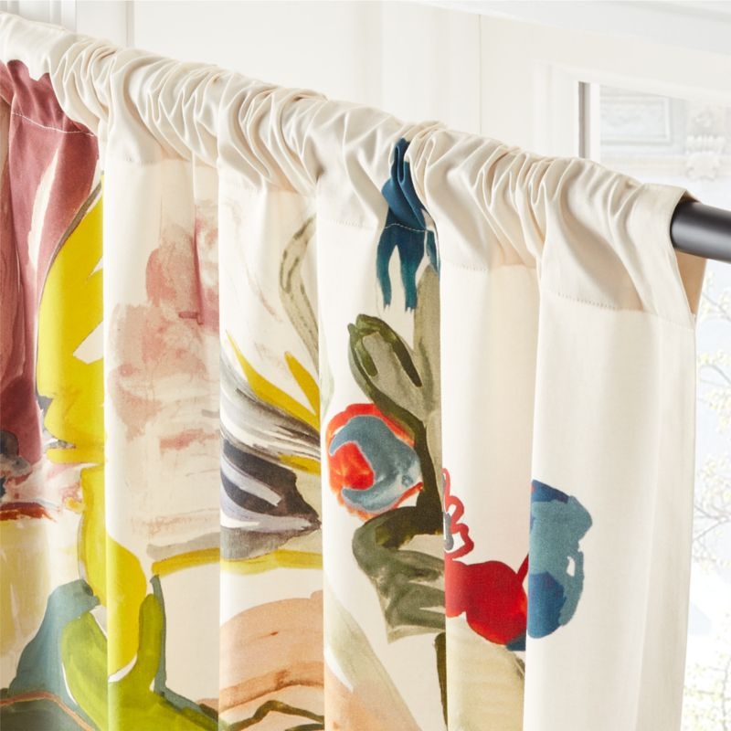 Jungle Floral Window Curtain Panel 48''x96'' - Image 2