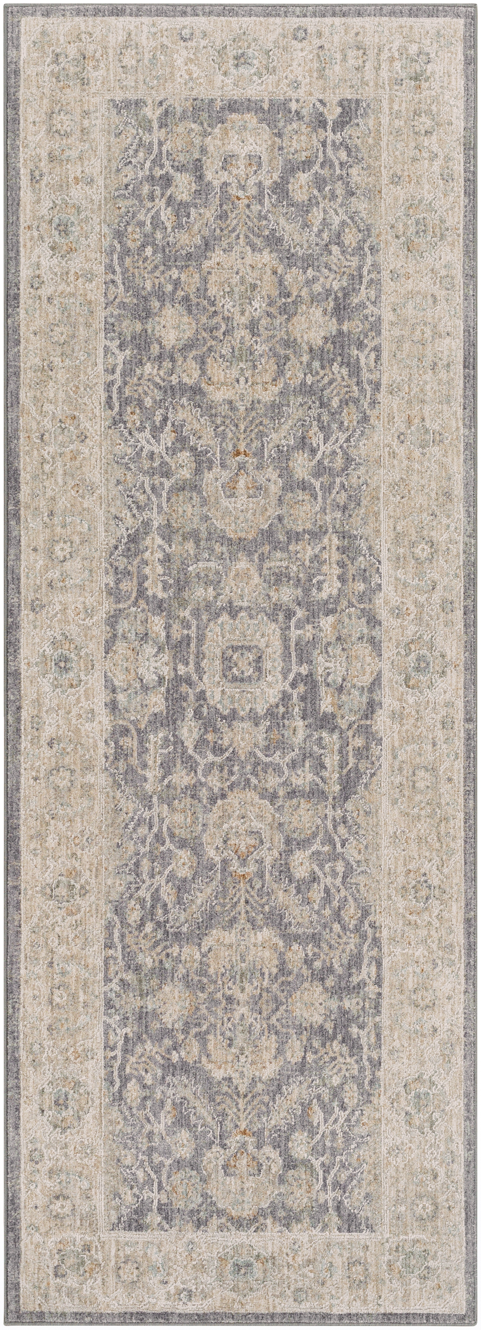 Avant Garde Beige Indoor 2'7" x 7'3" Machine Woven Rug - Image 0