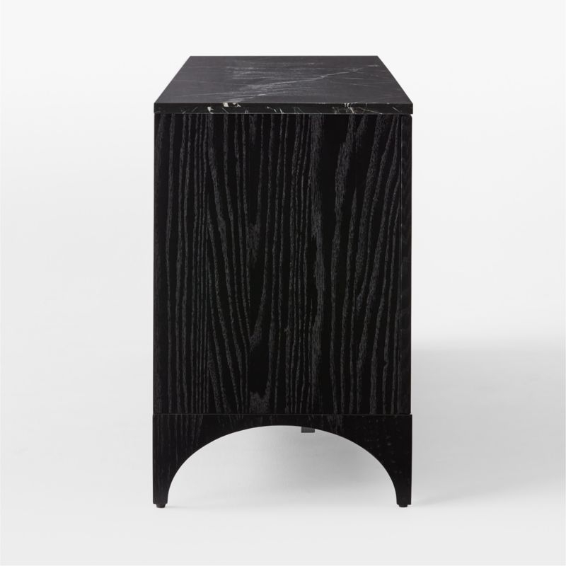 Roane 80" Black Oak Wood Media Console - Image 4