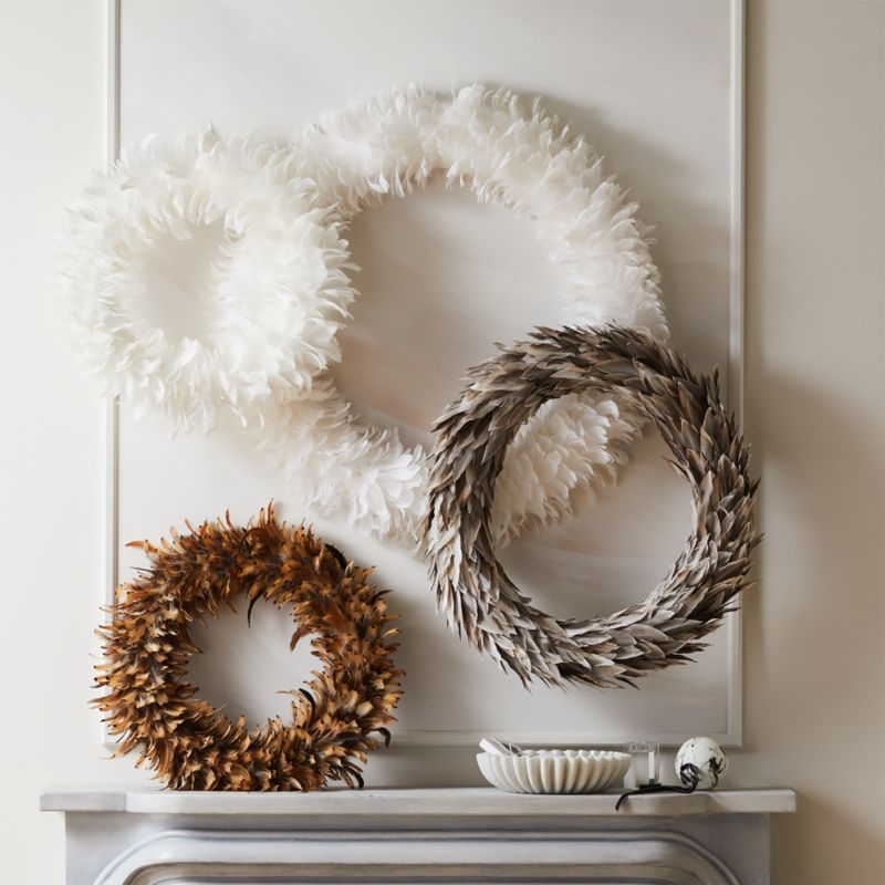 Feather Spotted Wreath 24" - Image 2