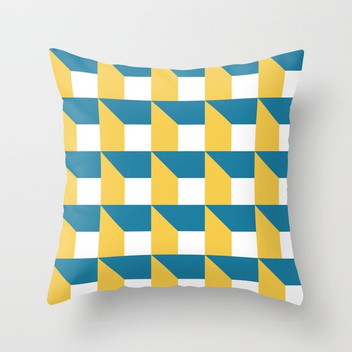 Modern Geometric 51 Throw Pillow by The Old Art Studio - Cover (20" x 20") With Pillow Insert - Outdoor Pillow - Image 0