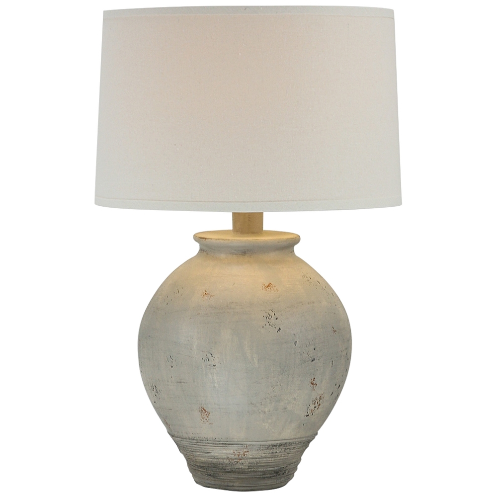 Ryker Concrete Stone Hydrocal Urn Table Lamp - Style # 979P0 - Image 0
