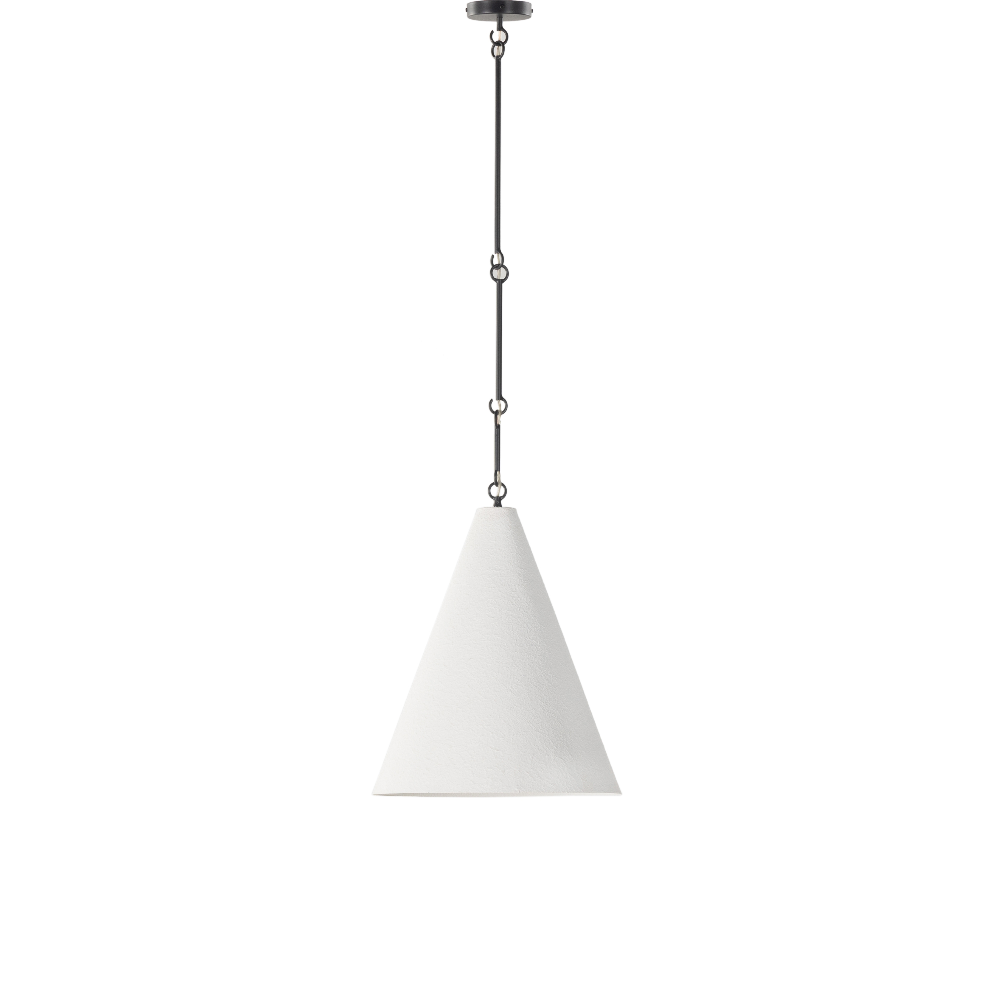 Grazia Pendant-Matte White Plaster - Image 0