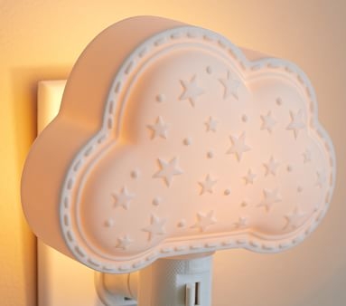 Ceramic Cloud Night Light, White - Image 1