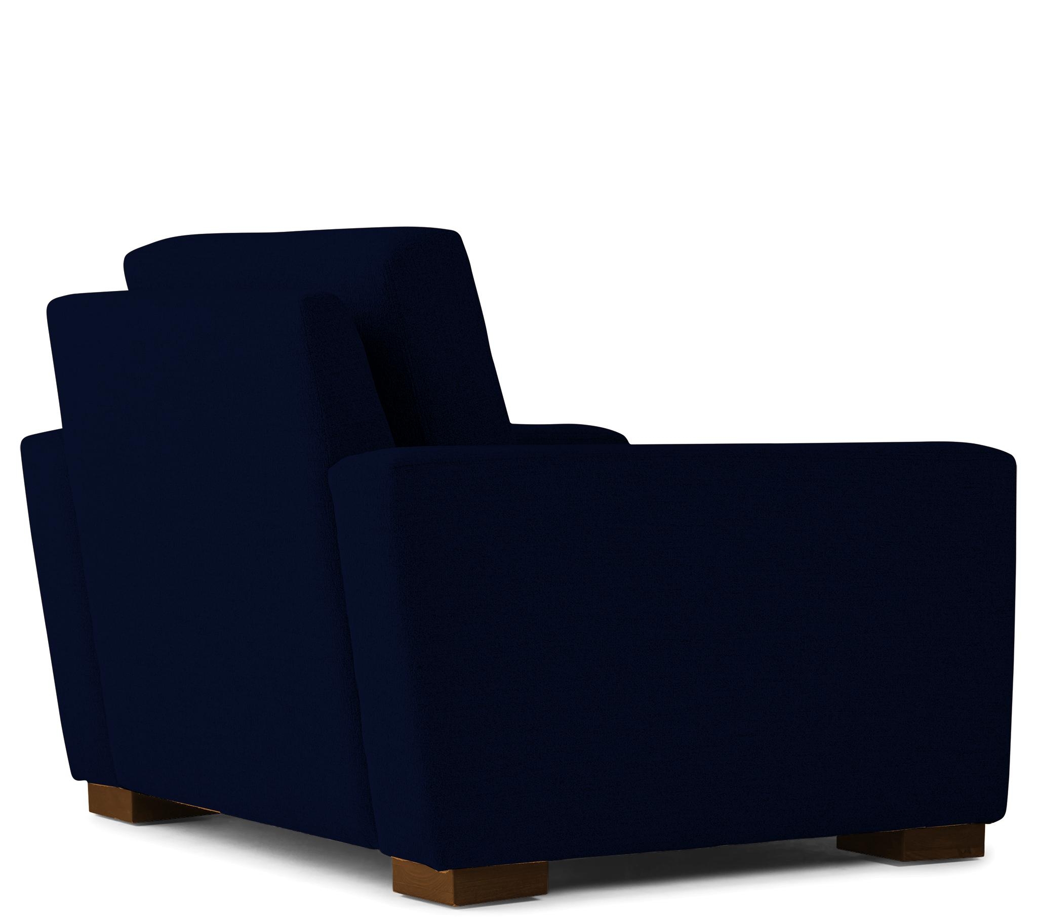 Contemporary Anton Chair - Royale Cobalt - Mocha - Blue - Image 3