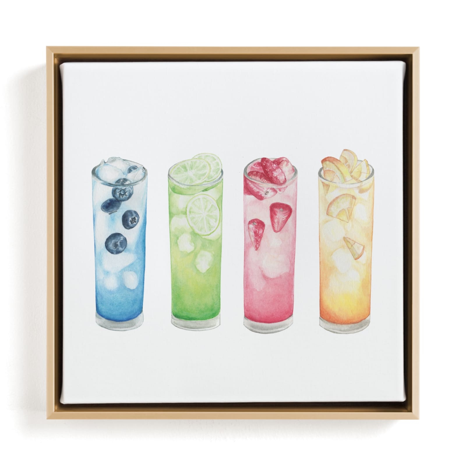 Watercolor Drinks Open Edition Fine Art Print - Image 0