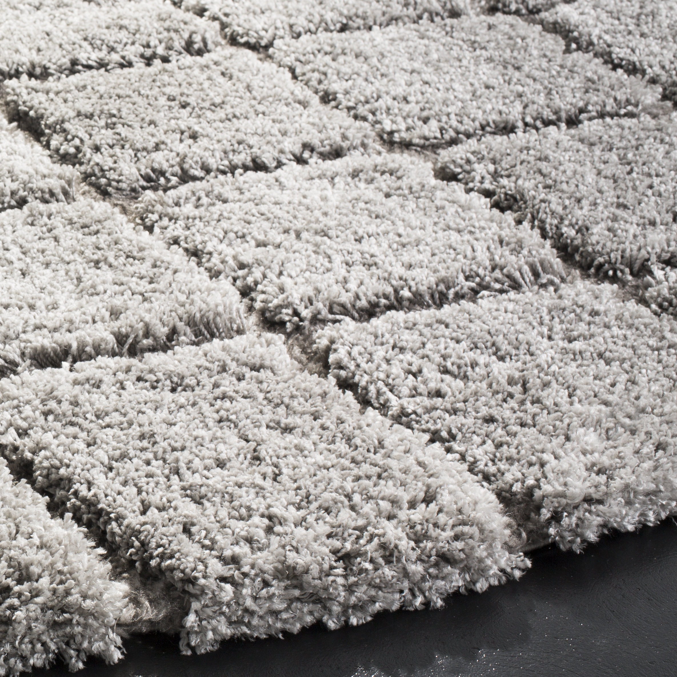 Arlo Home Woven Area Rug, ARG780B, Light Grey/Light Grey,  6' 7" X 6' 7" Round - Image 2