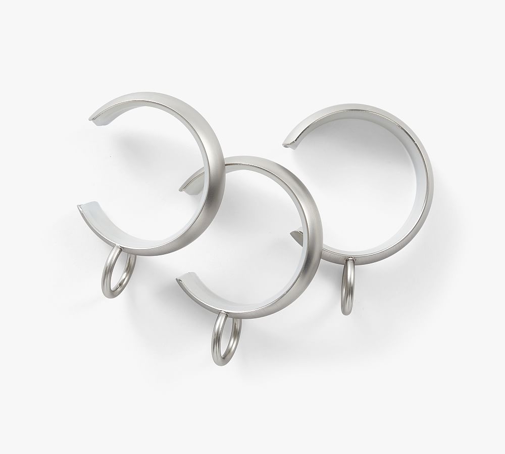 C-Loop Curtain Rings, Pewter, Large, Set of 10 - Image 0