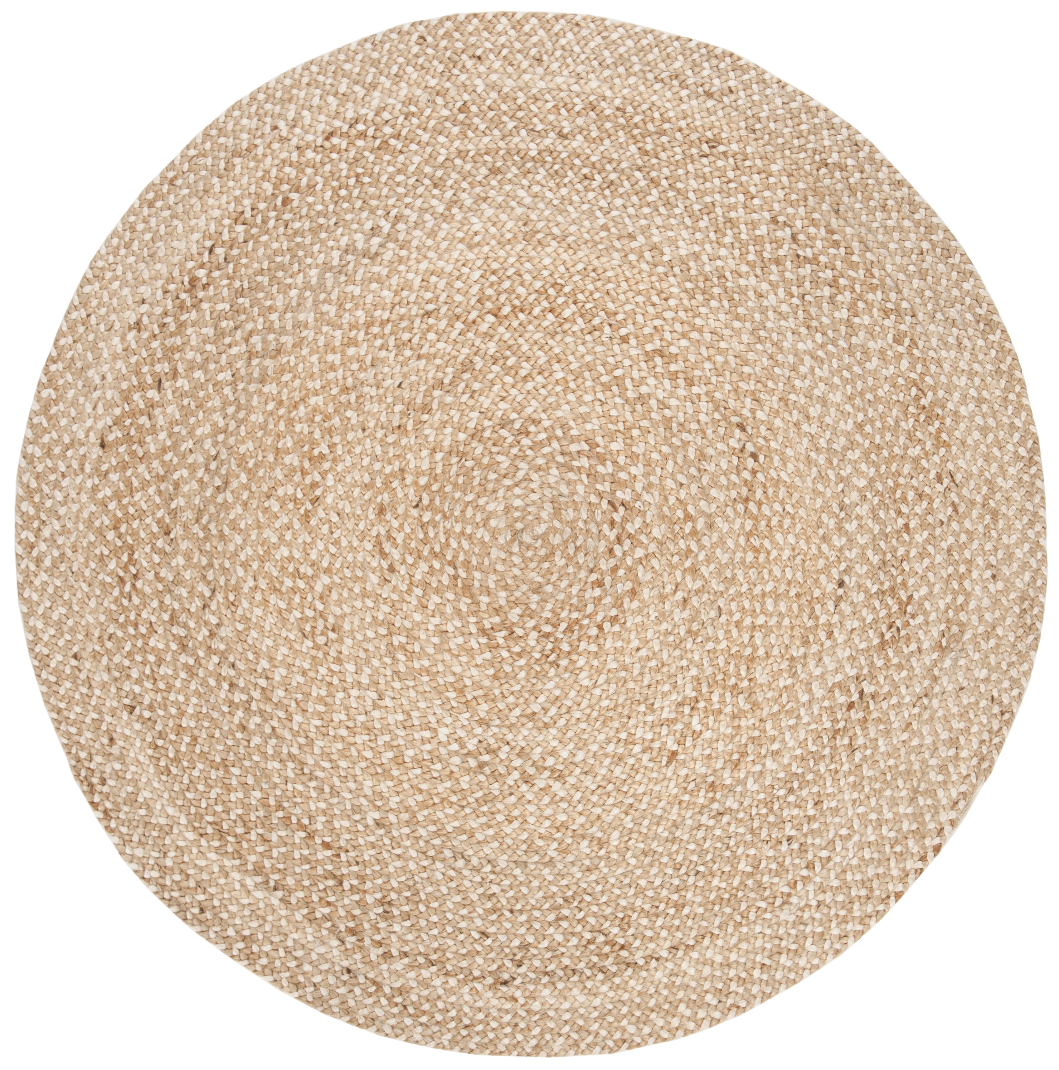 Arlo Home Hand Woven Area Rug, NF804B, Natural/Ivory,  5' X 5' Round - Image 0
