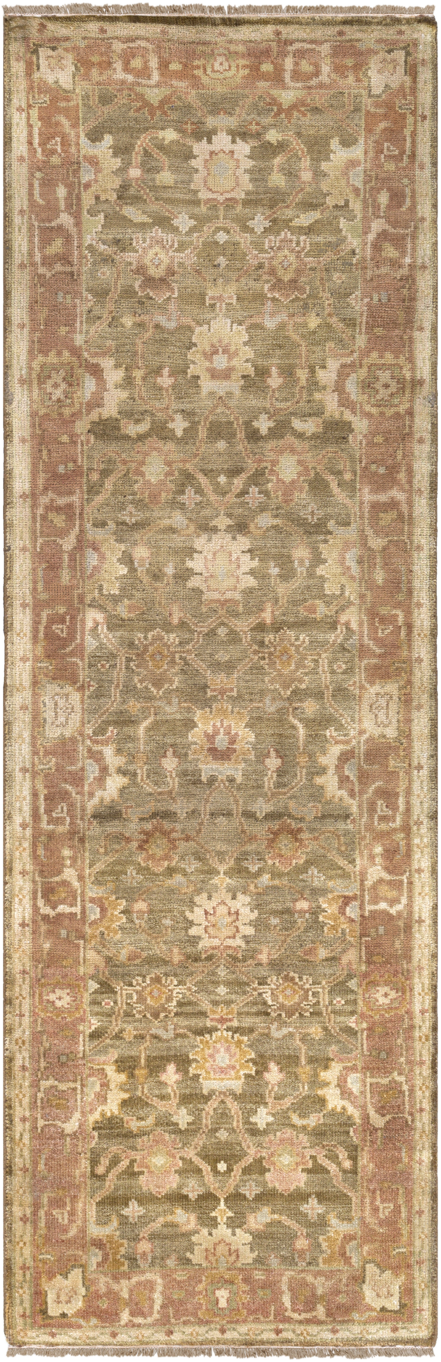 Hillcrest Brown Indoor 2'6" x 8' Handmade Rug - Image 0