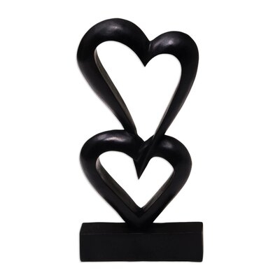 Elkview Linking Hearts Romantic Wood Sculpture - Image 0