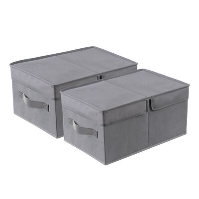 Foldable Kamyla Bins With Lids Collapsible Cube Closet Shelf Kamyla Baskets Toy Boxes For Kids Kamyla Boxes For Office Containers For Organizing,Gray - Image 0