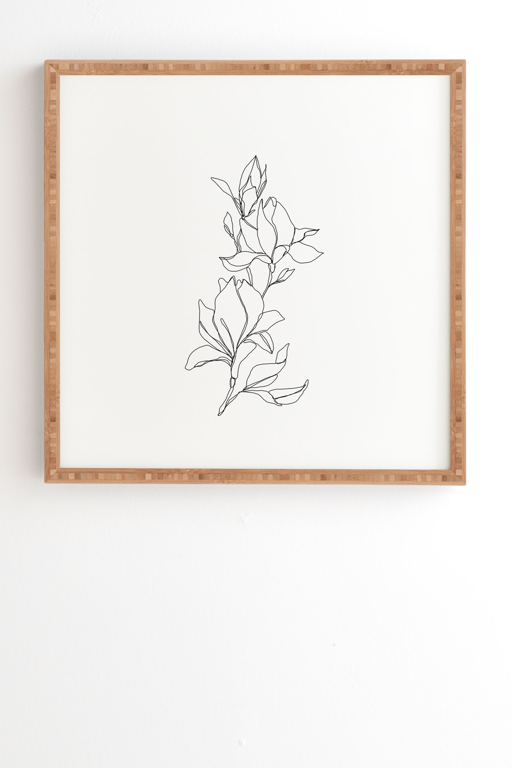 Magnolia By The Colour Study by The Colour Study - Framed Wall Art Bamboo 12" x 12" - Image 0