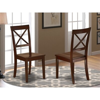 Asomatos Solid Wood Cross Back Side Chair (Set of 2) - Image 0
