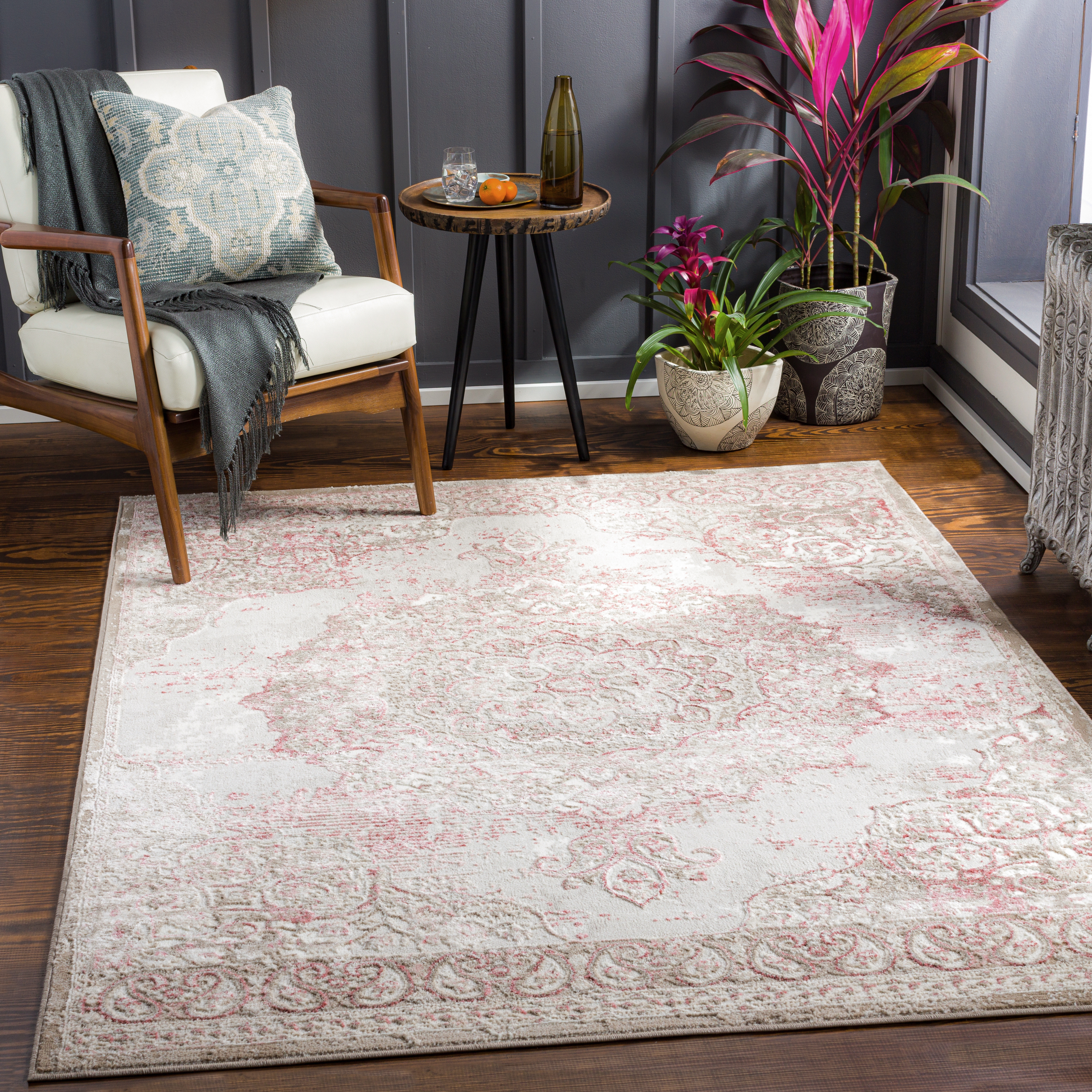 Enfield Beige Indoor 8'10" x 12' Machine Woven Rug - Image 1