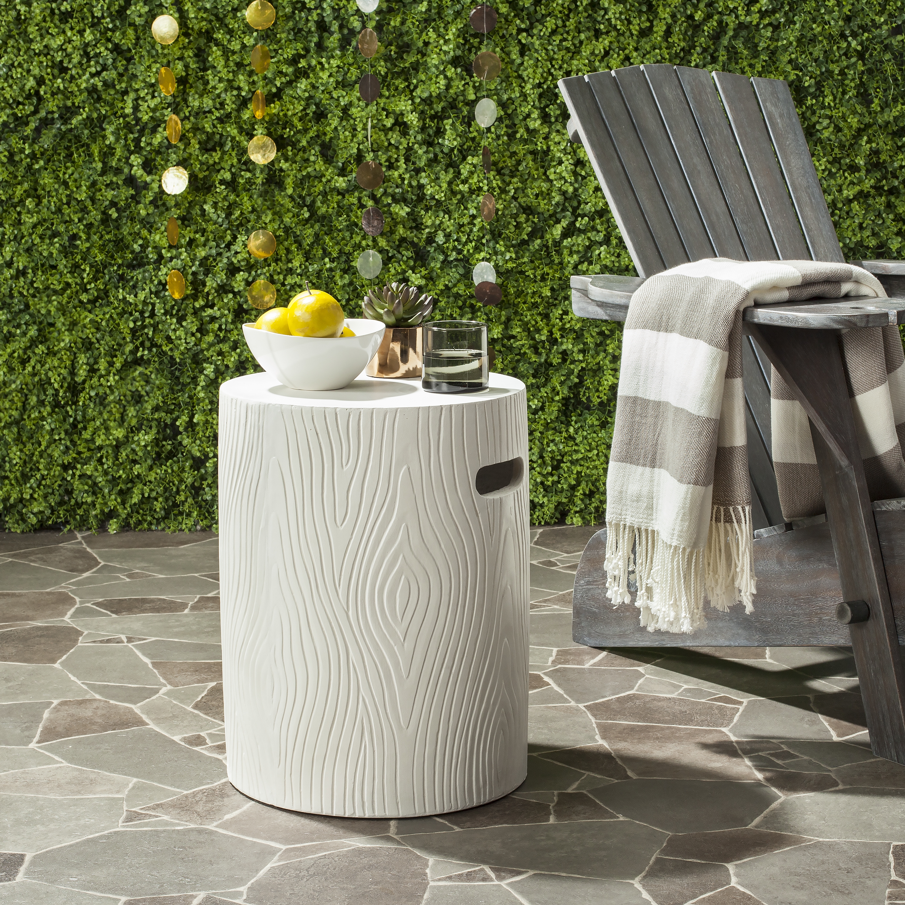 Trunk Indoor/Outdoor Modern Accent Table, Ivory - Image 3