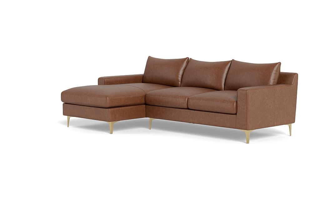 Sloan Leather Left Chaise Sectional - Image 2