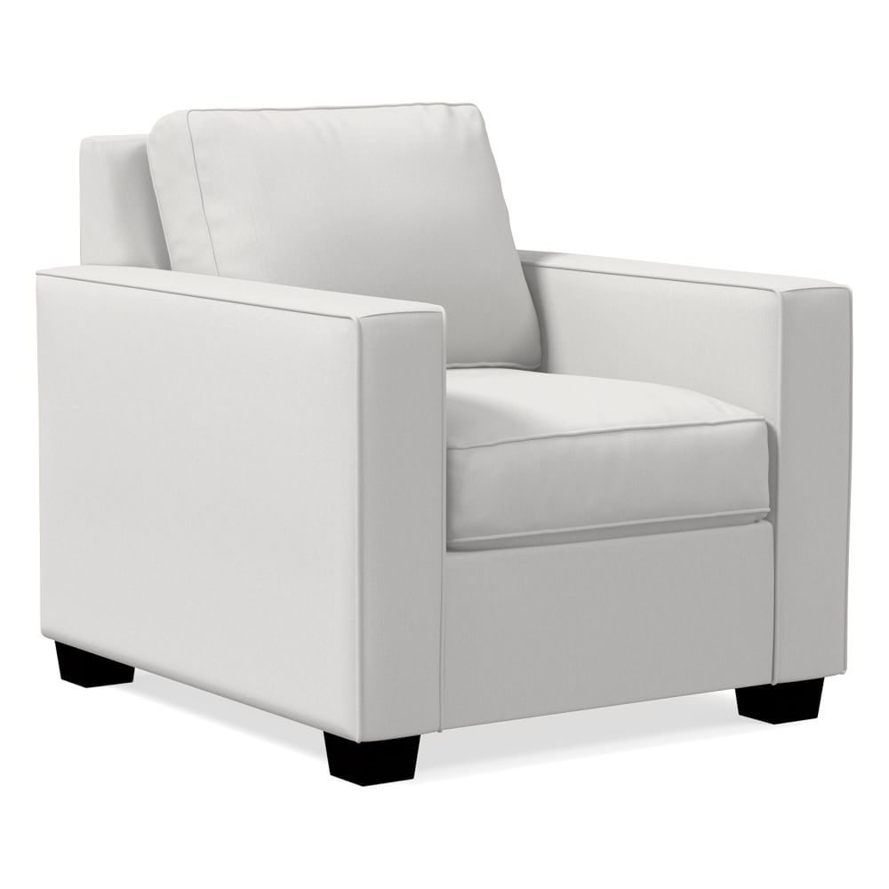 Henry Armchair, Poly, Performance Washed Canvas, White, Chocolate - Image 0