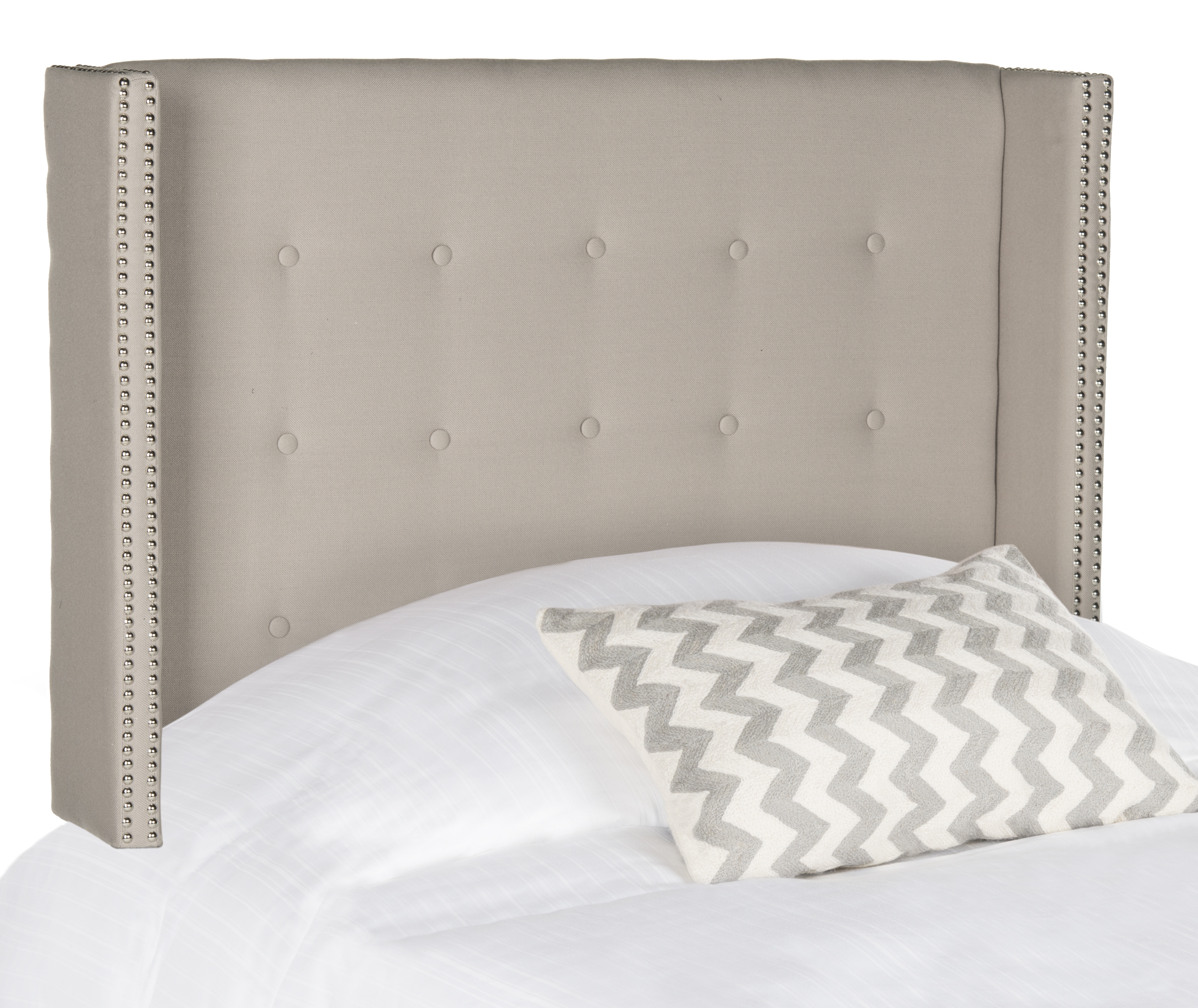Keegan Headboard - Taupe- Safavieh - Image 0