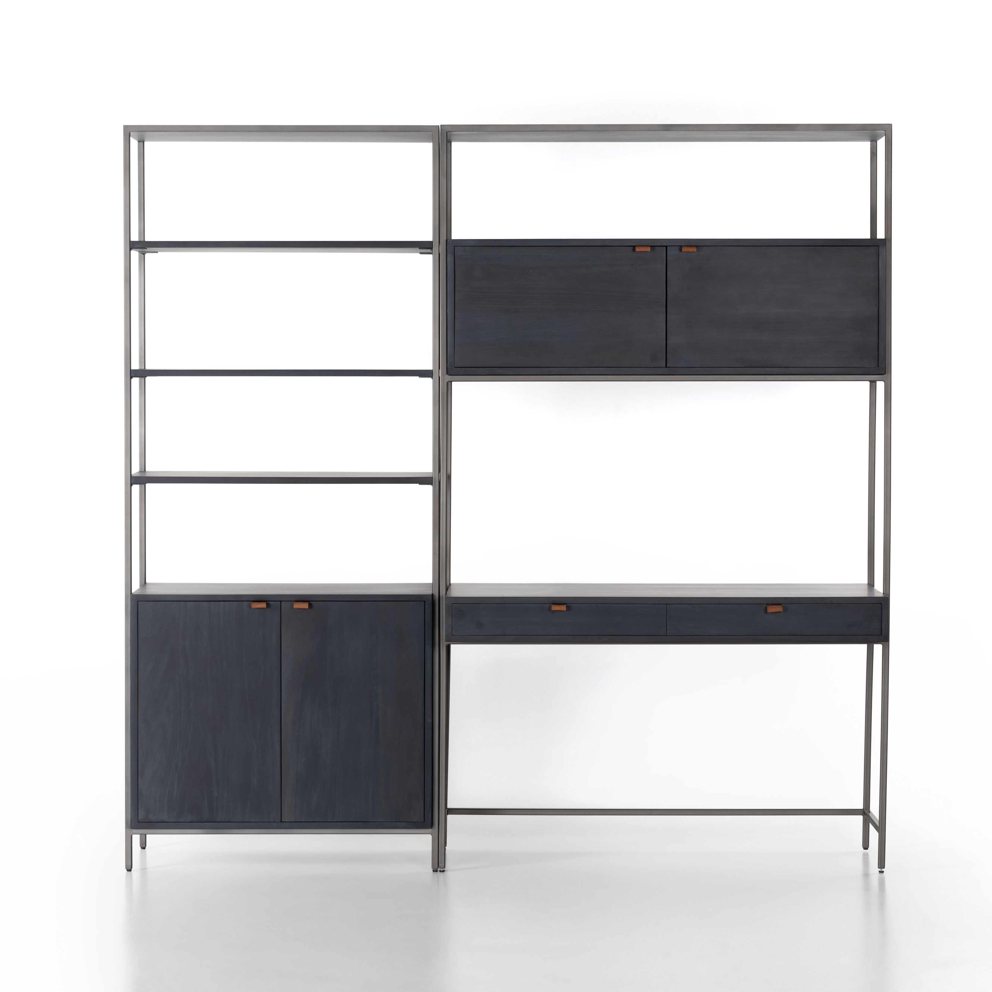 Trey Modular Wall-Bookcase-Desk-Black - Image 3