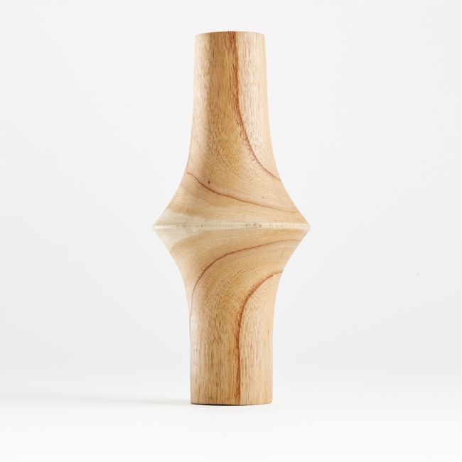 Orla Large Natural Wood Vase - Image 0