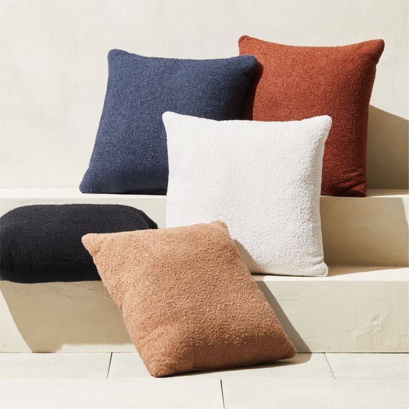 Silves Sienna Brown Boucle Throw Pillow