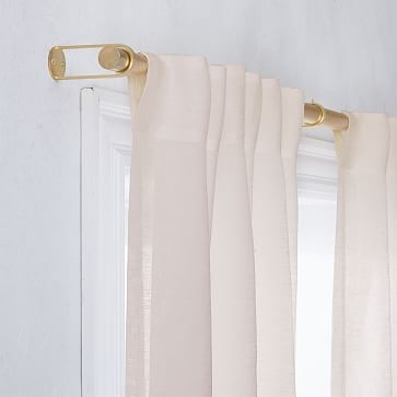 Sheer European Linen Curtain, 48"x84", Dusty Blush - Image 2