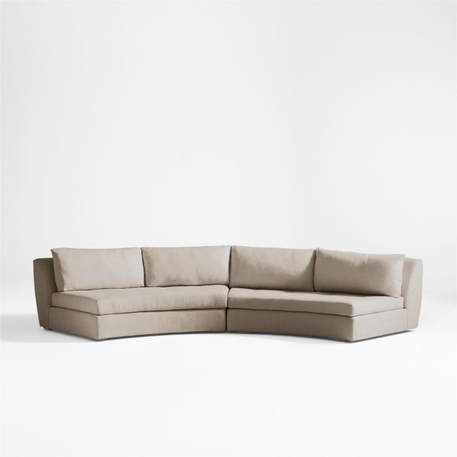 Sinuous 2-Piece Armless Sectional Sofa by Athena Calderone - Image 0