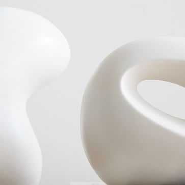 Alba Ceramic Sculptural Objects, White, Medium - Image 1