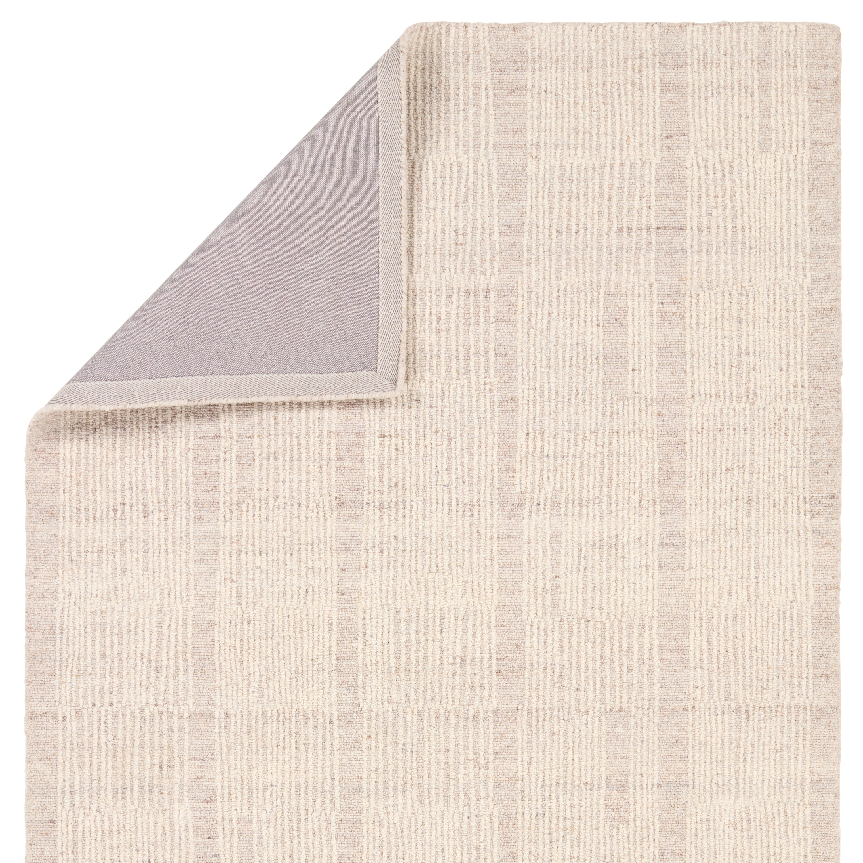 Label J Edher FGN02 Handmade Striped Tan and Cream Area Rug (9'x12') - Image 2